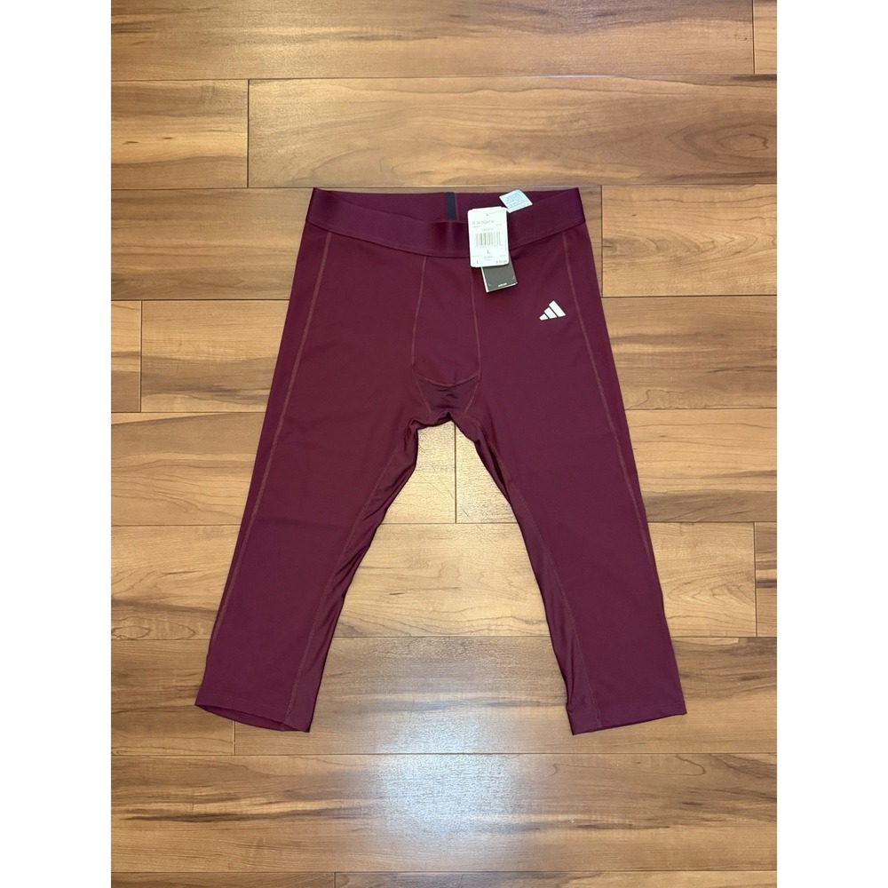 Adidas TF 3/4 Tights Maroon IA1179 Running Training Compression NWT Men's Size L